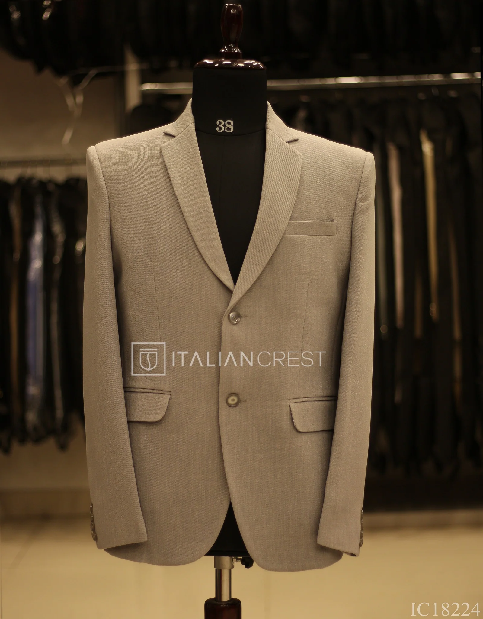 Light Grey Linen Feel Blazer - Image 2