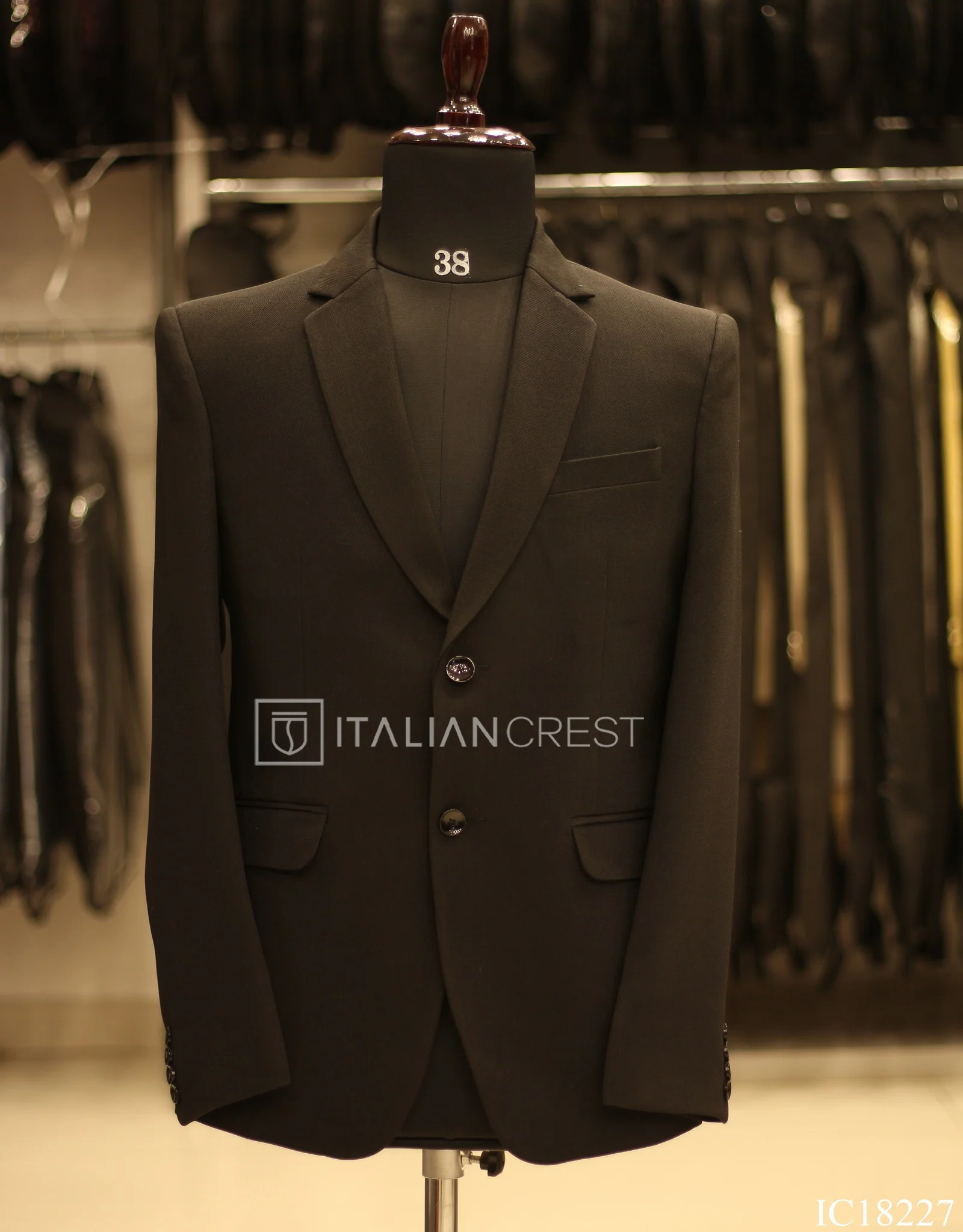Black Linen Feel Blazer - Image 2