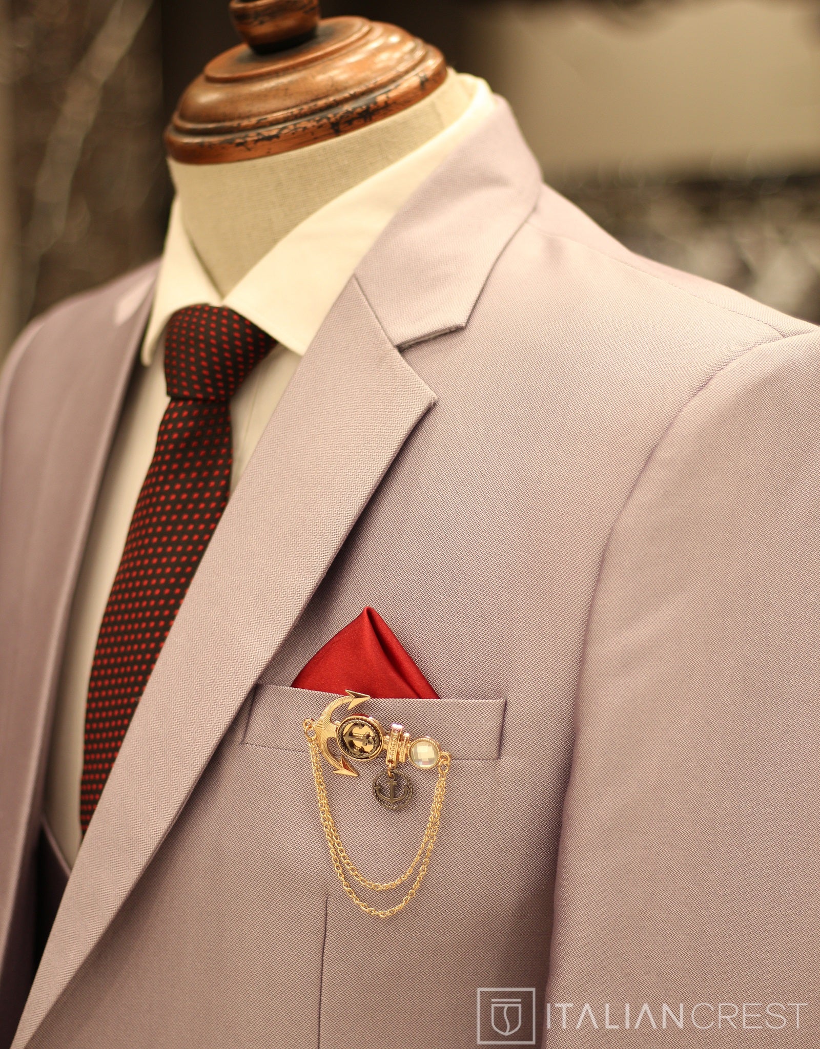 Light Purple 3-Piece Notch Lapel Suit