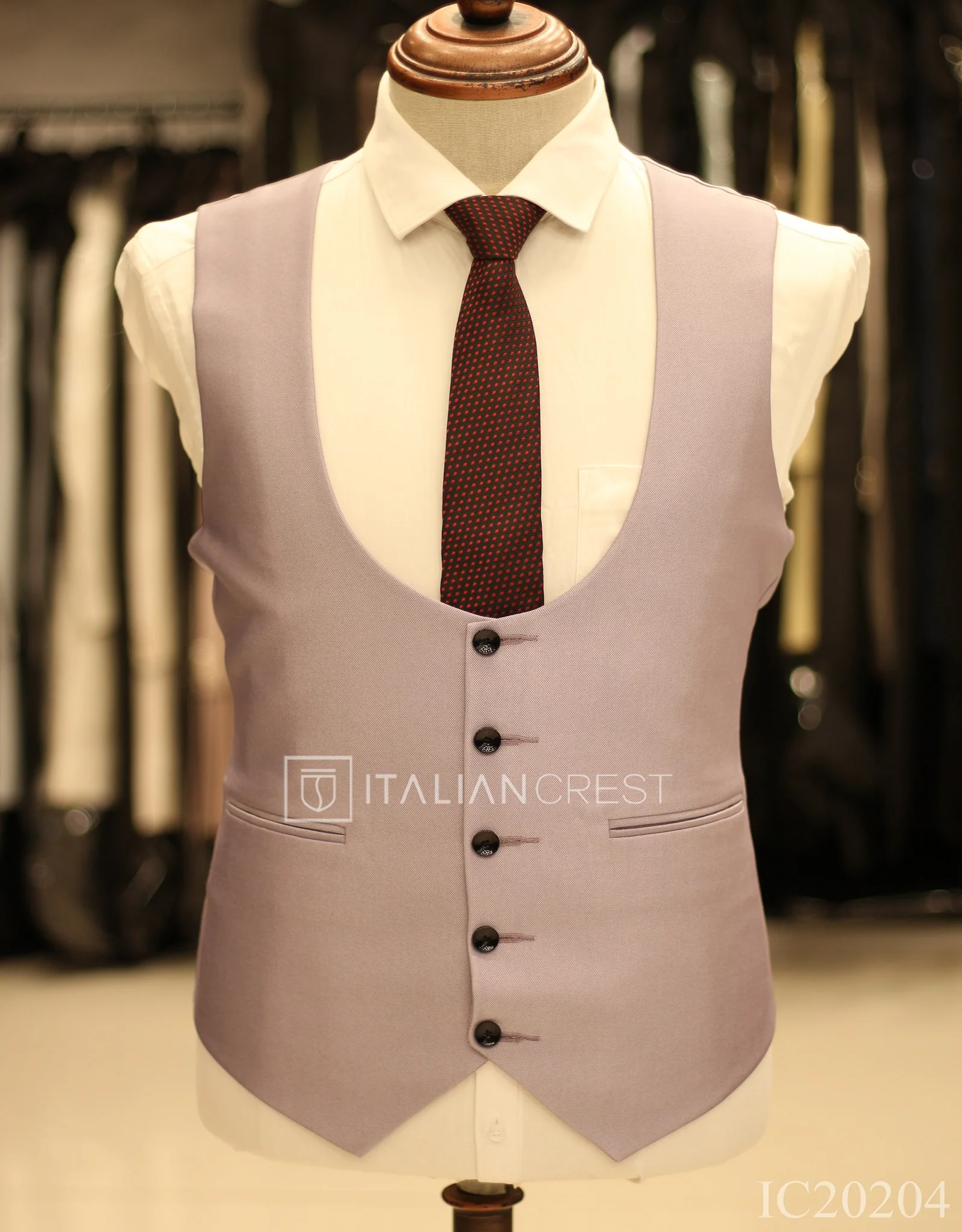 Light Purple 3-Piece Notch Lapel Suit - Image 2