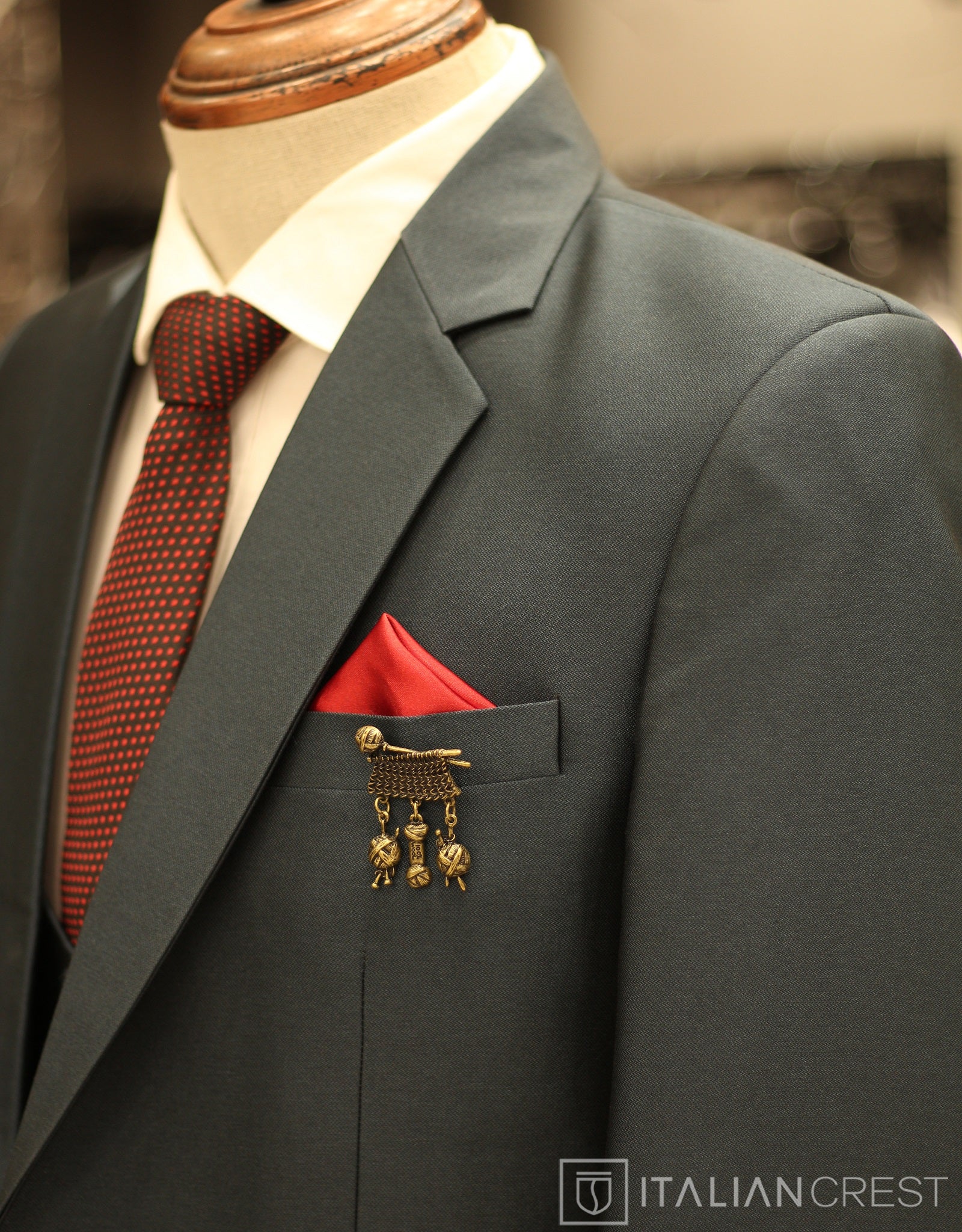 Blue 3-Piece Notch Lapel Suit
