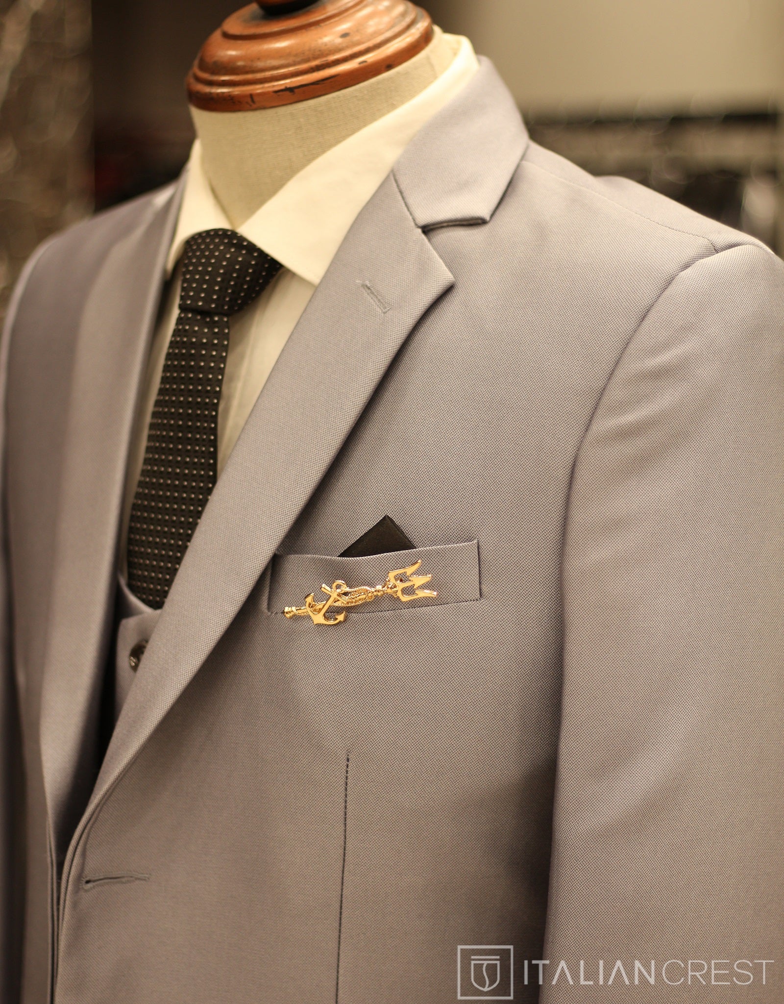 Light Blue 3-Piece Notch Lapel Suit