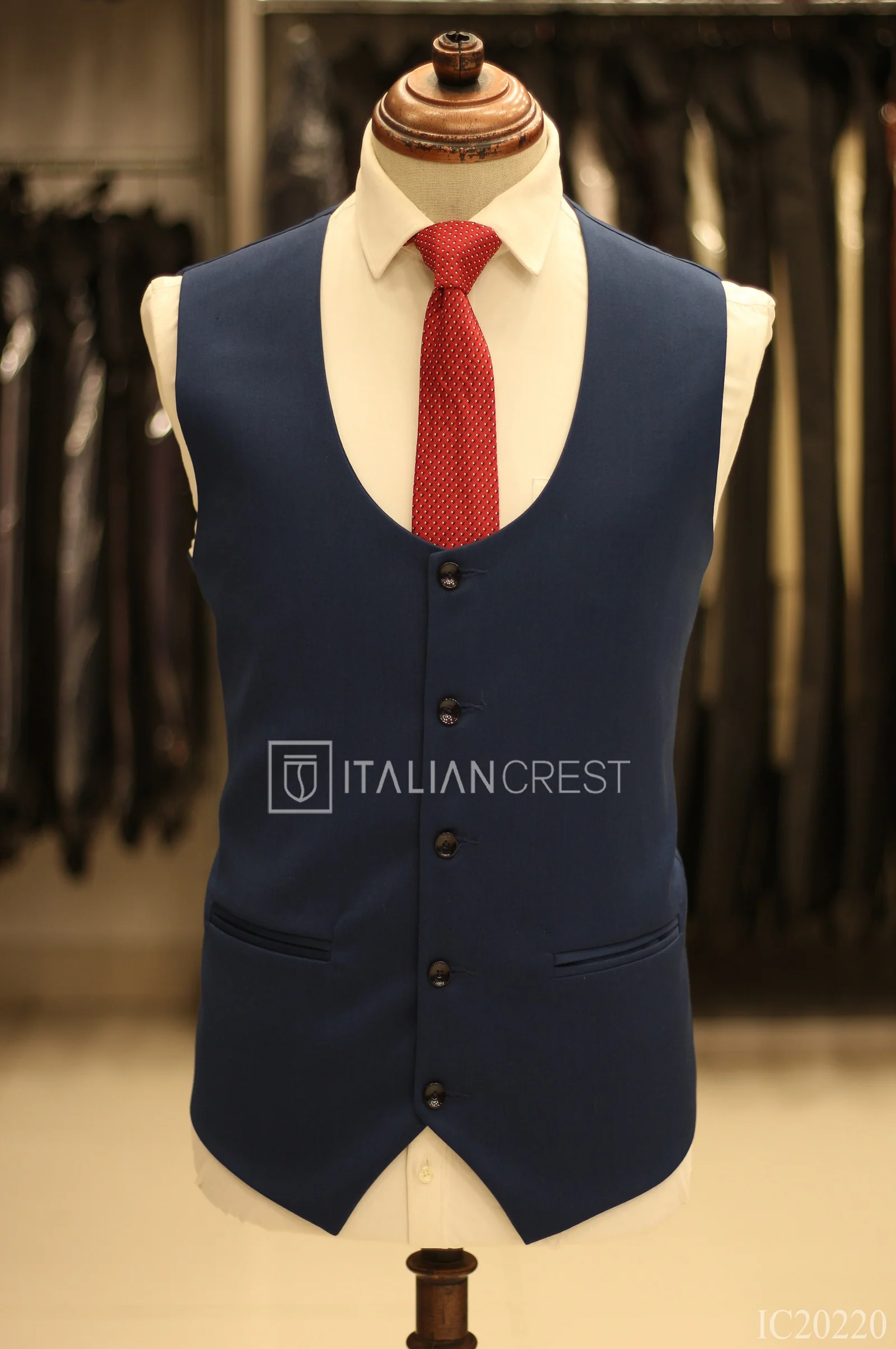 Blue 3-Piece Notch Lapel Suit - Image 2