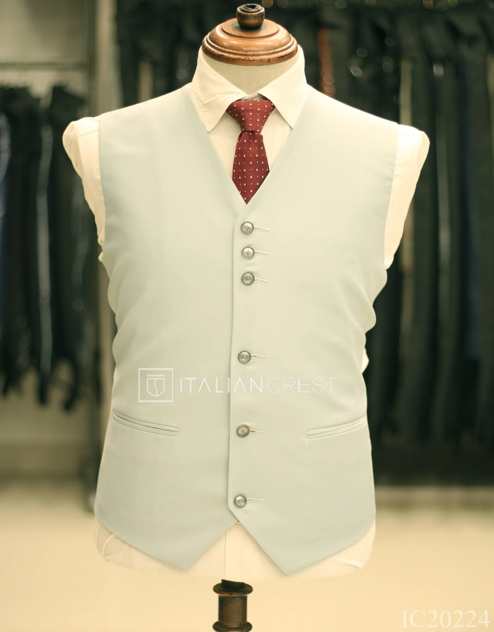 Light Grey 3-Piece Notch Lapel Suit - Image 2