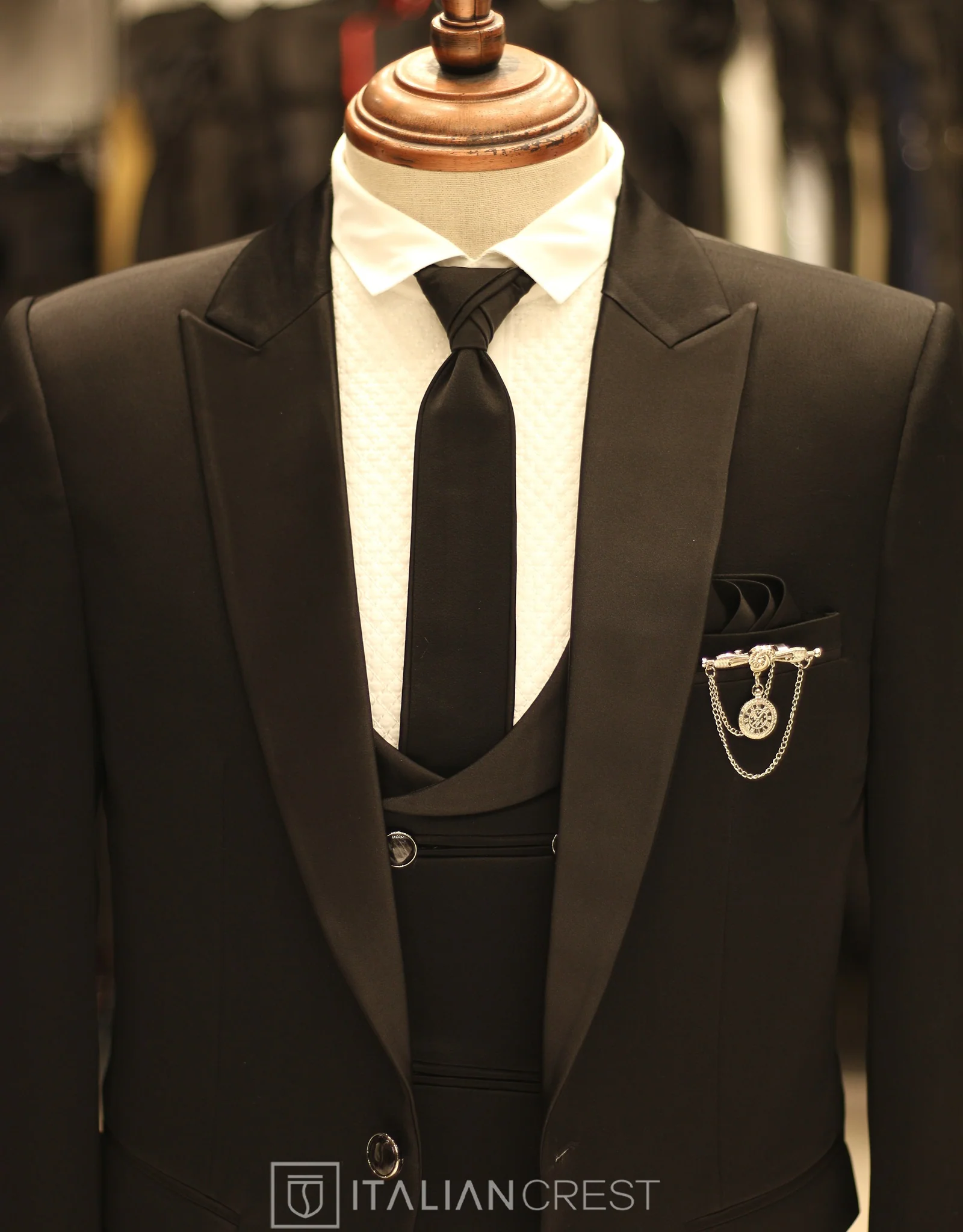 Black 5pc Wedding Suit - Image 3