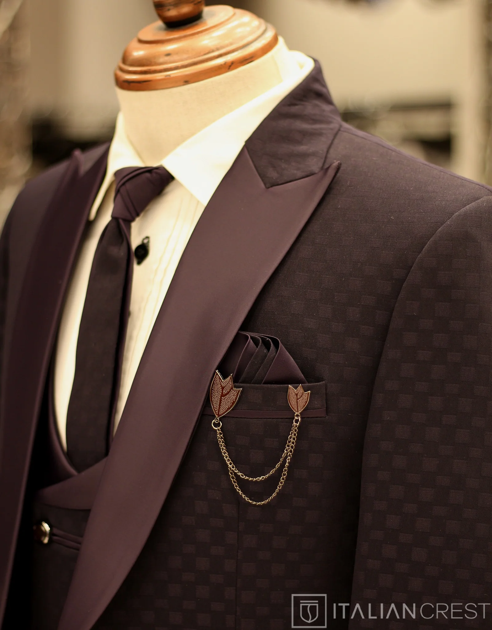 Dark Purple 5pc Wedding Suit