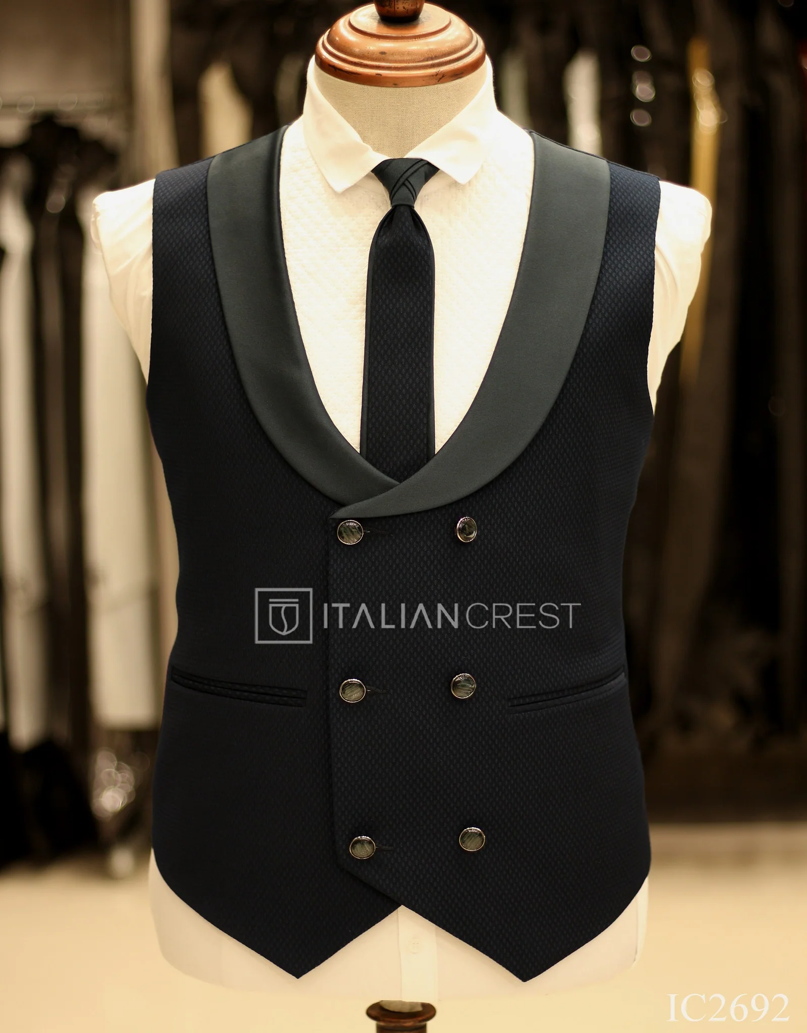 Blue 5pc Wedding Suit - Image 2