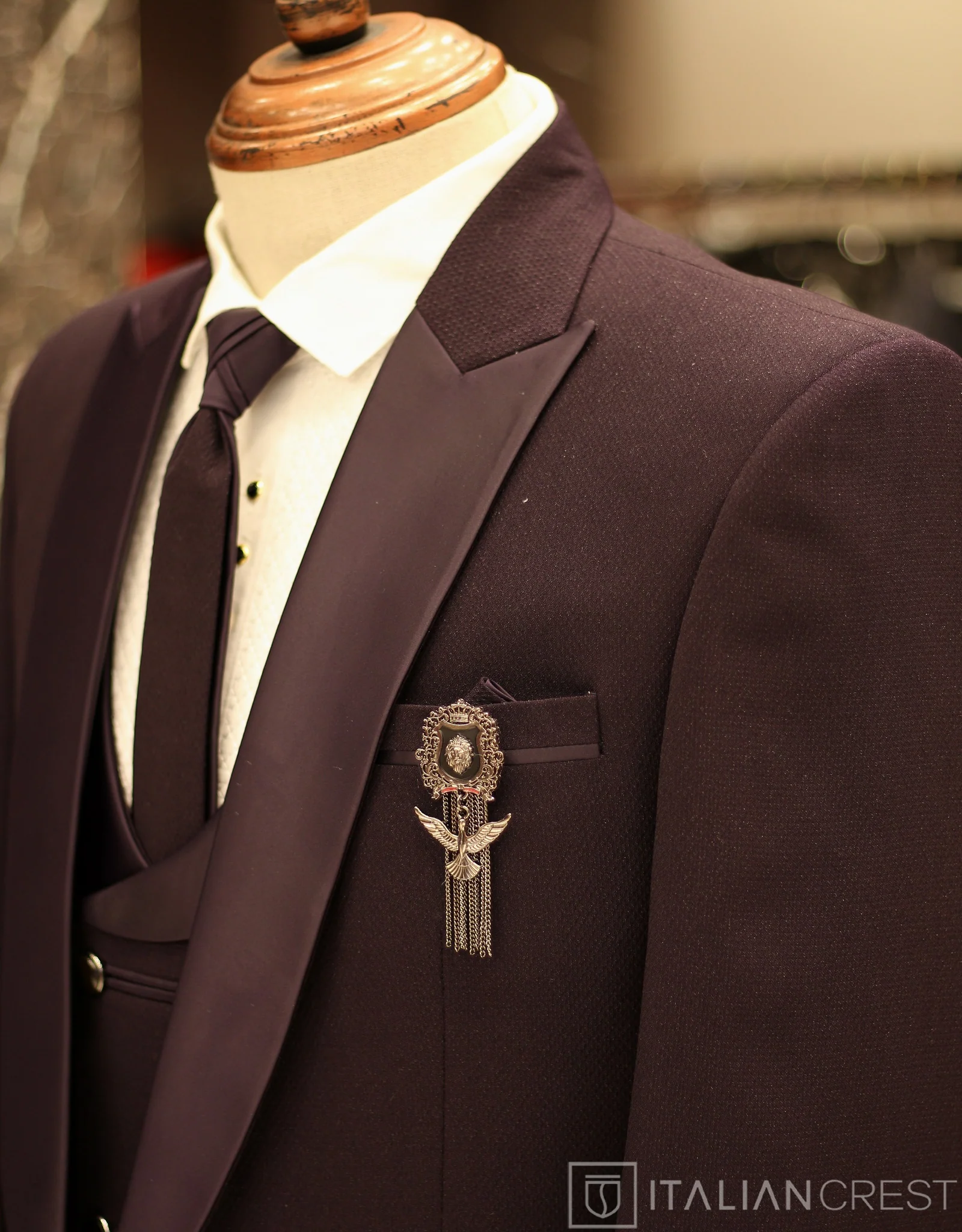 Dark Purple 5pc Wedding Suit