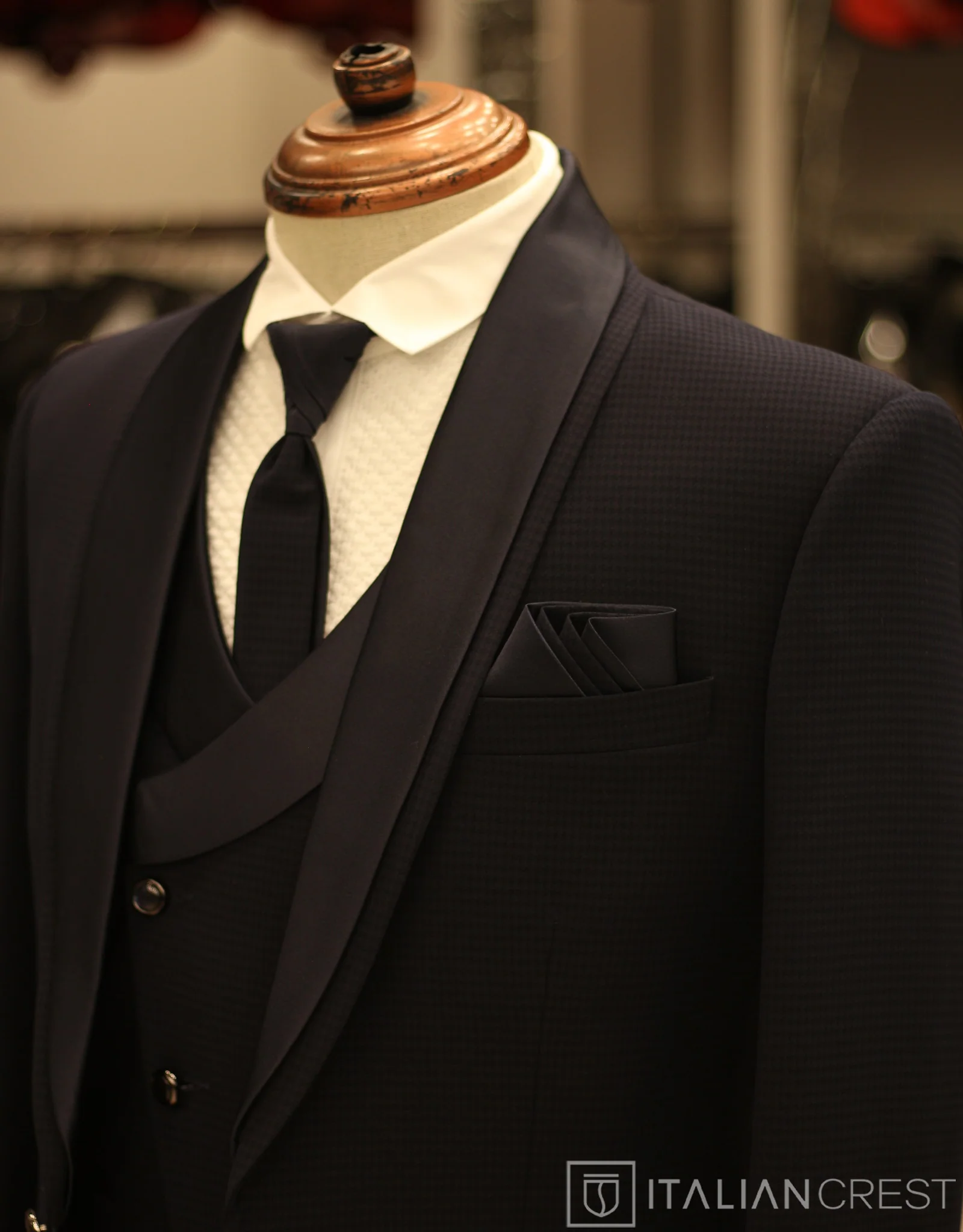 Navy Blue 5pc Wedding Suit