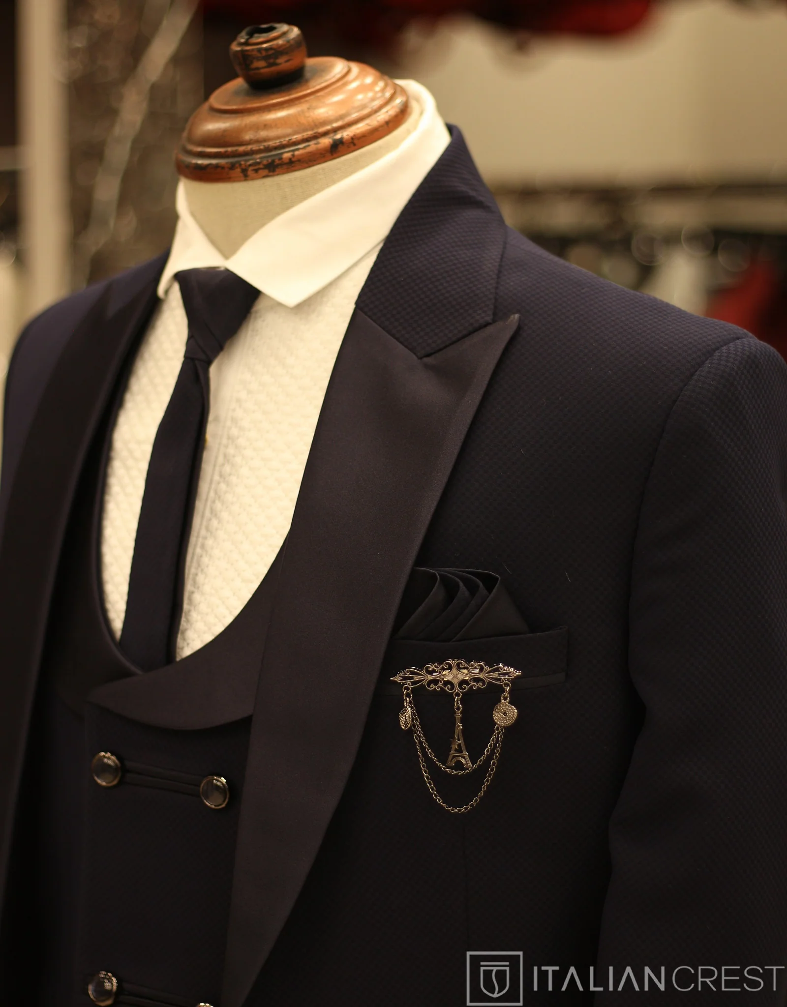 Blue 5pc Wedding Suit