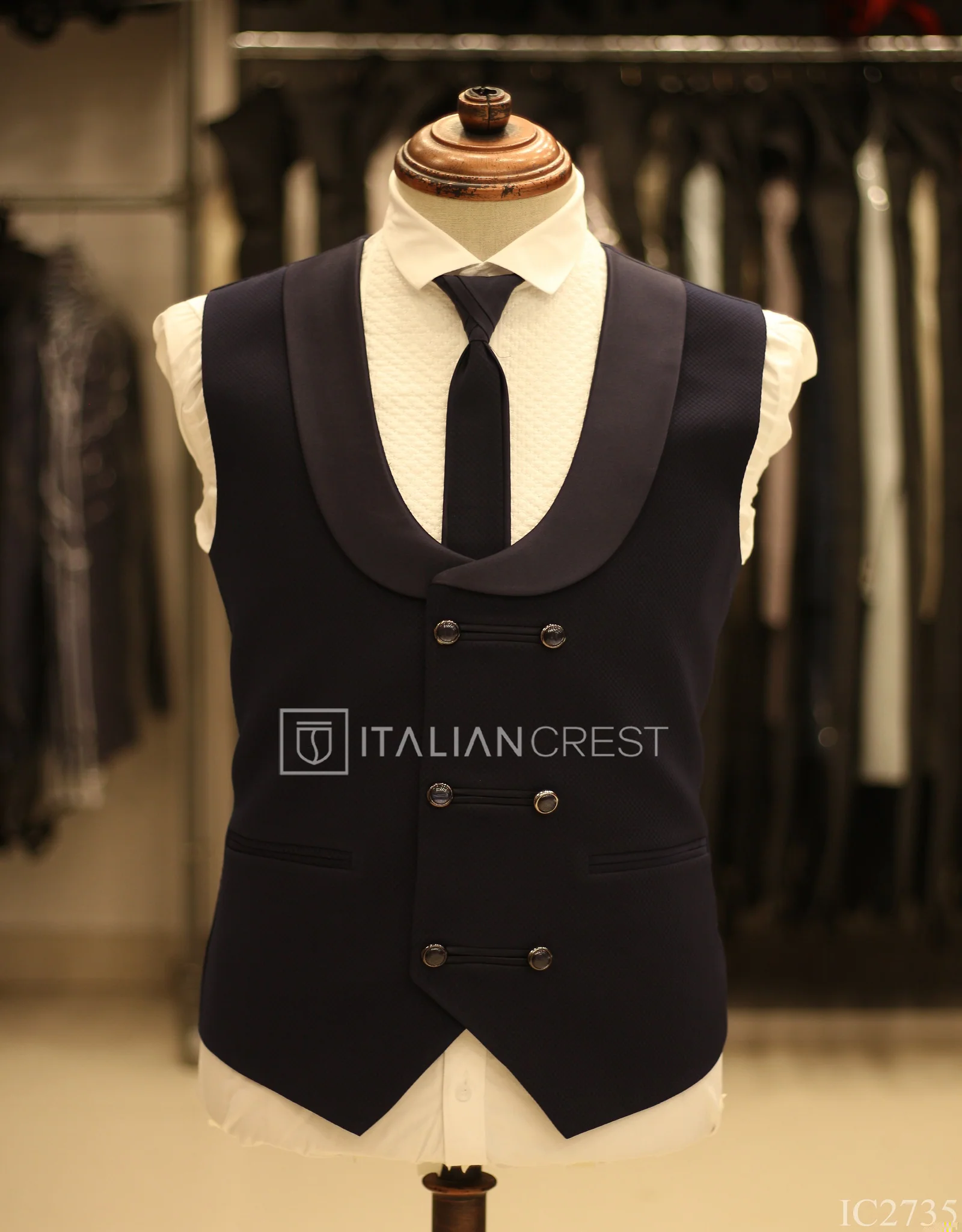 Blue 5pc Wedding Suit - Image 2
