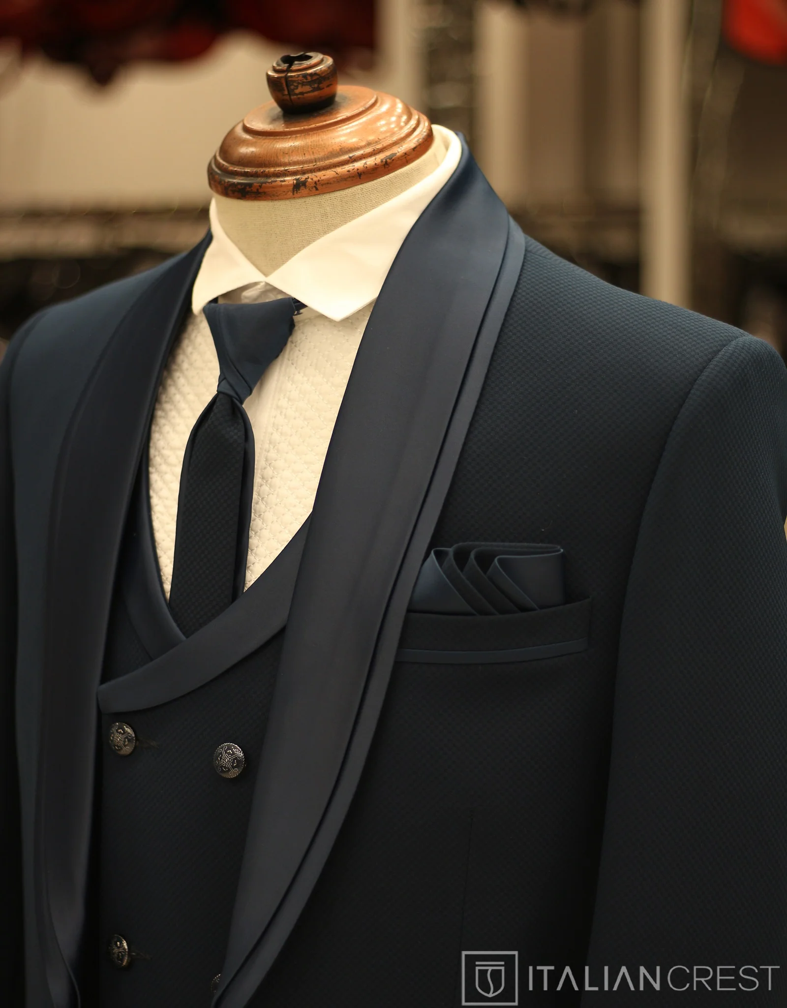 Blue 5pc Wedding Suit